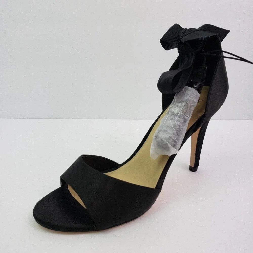 New York & Company Womens Size 8 Black Ankle Tie Formal 4